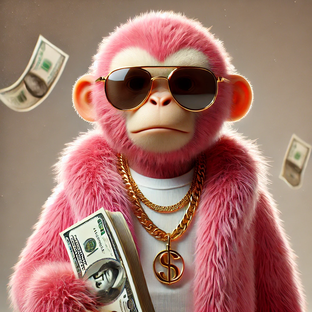 PINKE Coin: Swing big with the bold and playful Pink Apes in the world of MEME coins.